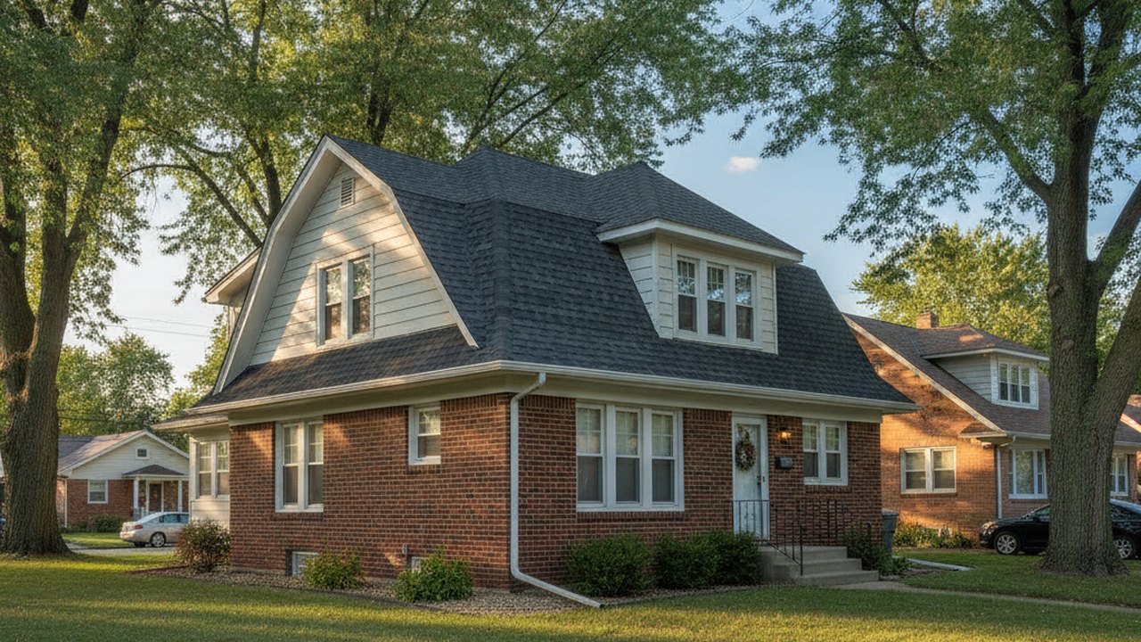 New asphalt shingle roof on a home in Waukegan, Illinois — roof replacement and storm restoration by Lake Point Exteriors.