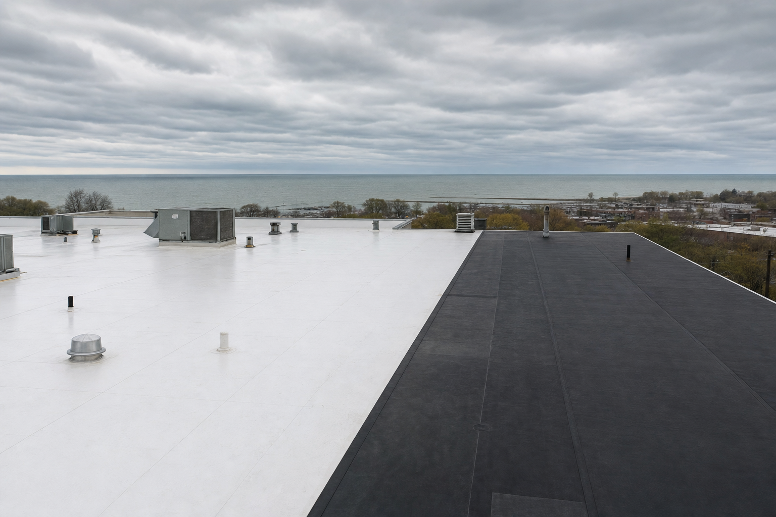 TPO vs EPDM Commercial Roof: Best Flat-Roof Membrane for Lake County Buildings