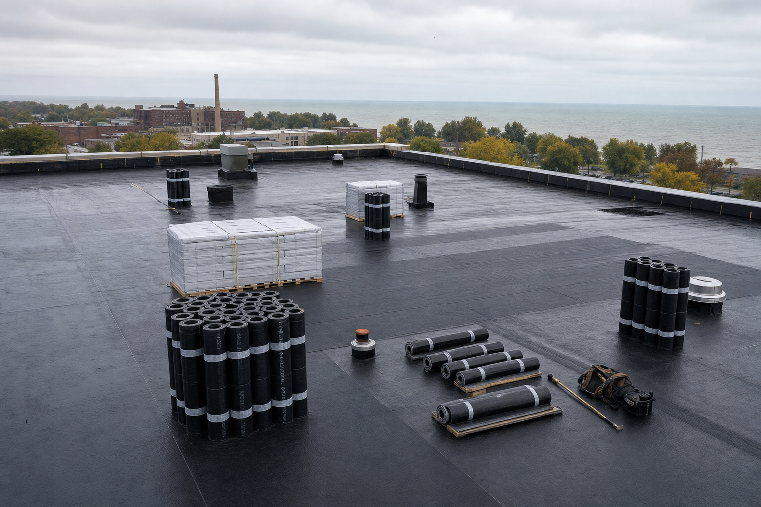 Built-Up Roofing BUR Commercial Roofs for Midwest Buildings